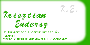 krisztian endersz business card