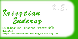 krisztian endersz business card